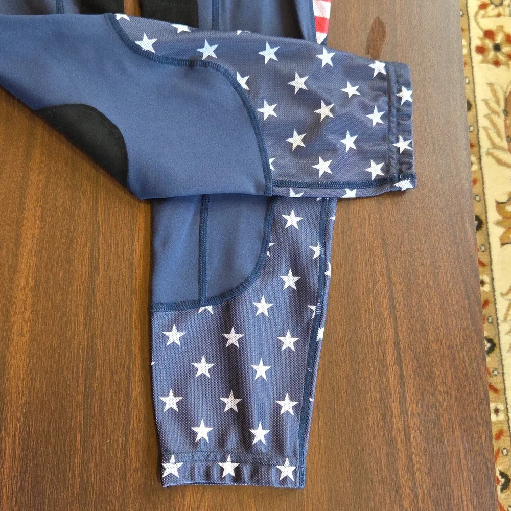 Horseware Ireland Patriotic Equestrian Riding Tights Breeches Size Medium - Picture 7 of 10